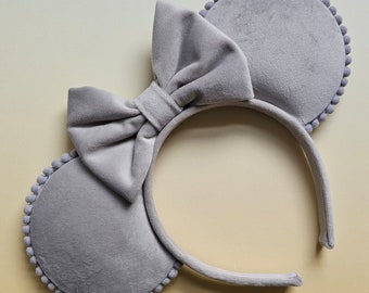 Pretty pastel velour 4" -mouse ears/ready to ship