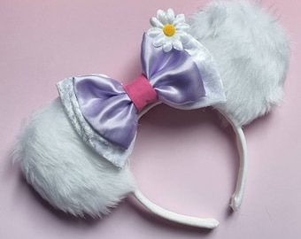 Daisy duck fluffy - mouse ears headband