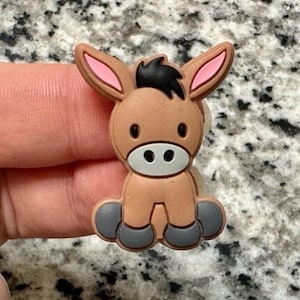 Brown Donkey Silicone Craft Bead