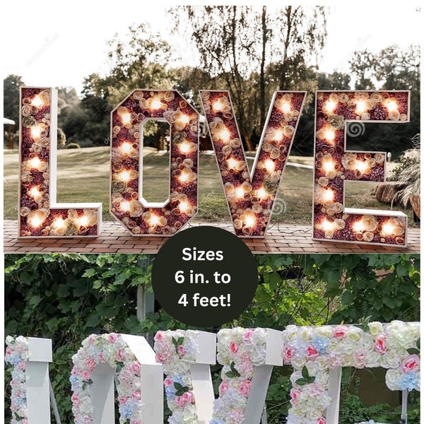 custom marquee letters giant flower letter giant marquee flower letter light up letter birthday party decor baby shower decor wedding decor
