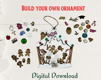 Design your own ornament digital file ornament bar SVG file snow globe ornament SVG gingerbread family ornament digital download christmas