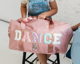 Dansväska personlig duffelväska för balett duffelväska present till ballerina lapp duffelväska för liten flicka dans duffelväska present till dansare