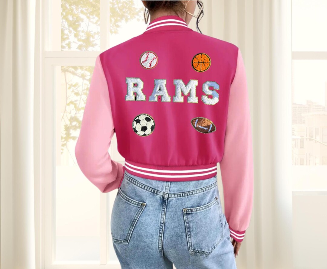 Varsity Jacket for Women Personalized Women's Bomber Coat Sports Jacket