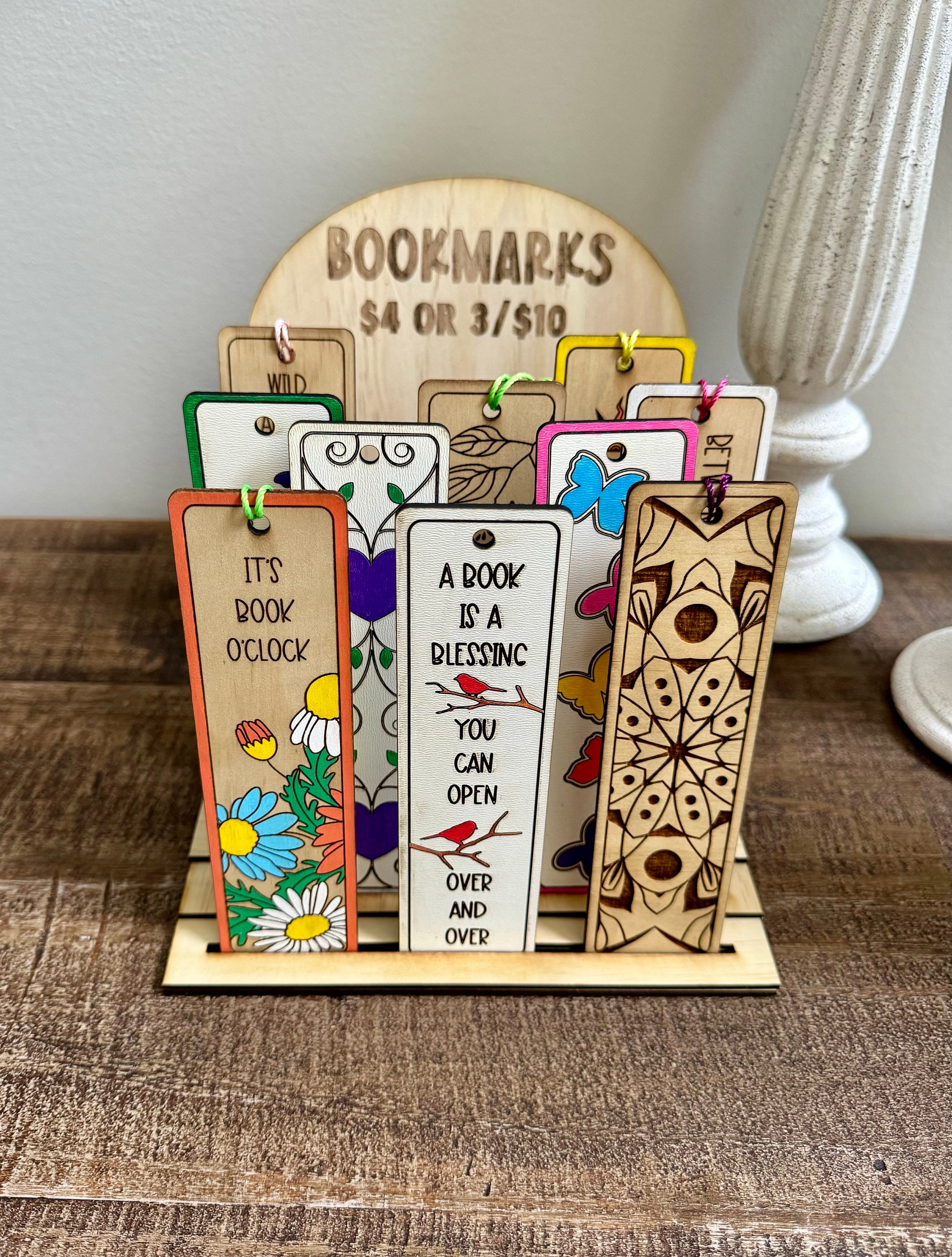 Bookmark Display Stand Digital File Bookmark Display Laser SVG Bookmark ...