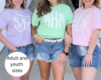 custom monogram shirt glitter monogram t shirt with monogram women monogram shirt youth monogram shirt with monogram personalized gift