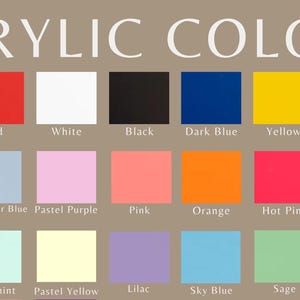 Puede incluir: Una carta de colores que muestra colores acr&iacute;licos. La carta presenta una variedad de colores, incluyendo verde, rojo, blanco, negro, azul oscuro, amarillo, oro met&aacute;lico, rosa rubor, azul aciano, morado pastel, rosa, naranja, rosa intenso, plata met&aacute;lica, rosa empolvado, hierbabuena, amarillo pastel, lila, azul cielo, salvia y plata espejada.