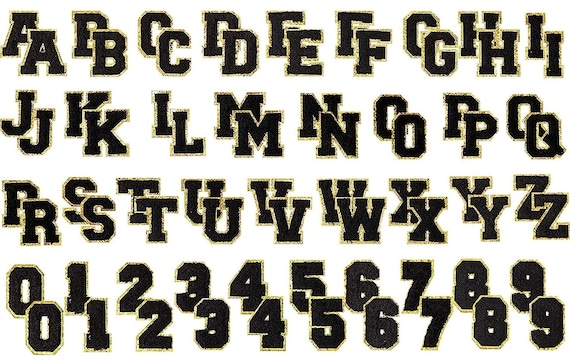Stick on Letter Chenille Black Chenille Patch Black Chenille Letter Stick on  Stoney Clover Lane Letter Patches Self Adhesive Chenille 