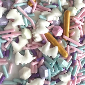 Unicorn Pastel Sprinkles Mix Magical Rainbow Sprinkles for Cupcakes Birthday Party Baking Decoration gourmet sprinkle mix for unicorn theme