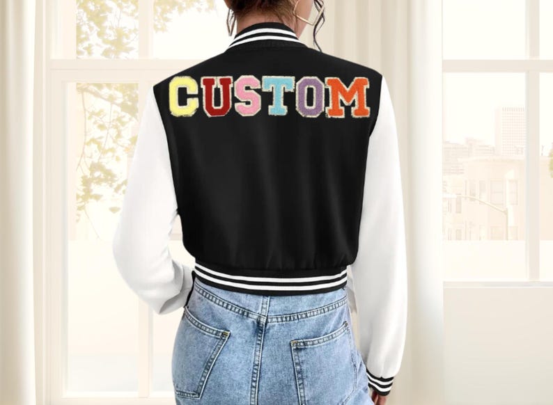 Varsity Jacket for Women Personalized Women's Bomber Coat Sports Jacket