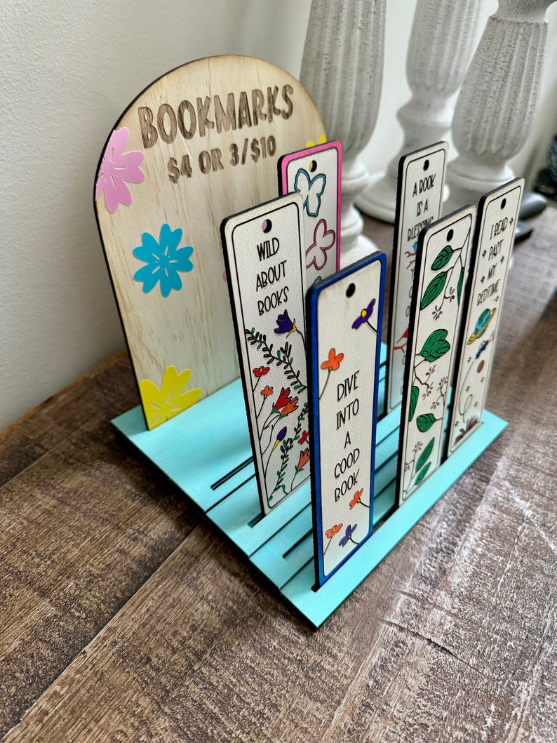 Bookmark Display Stand Digital File Bookmark Display Laser SVG Bookmark ...