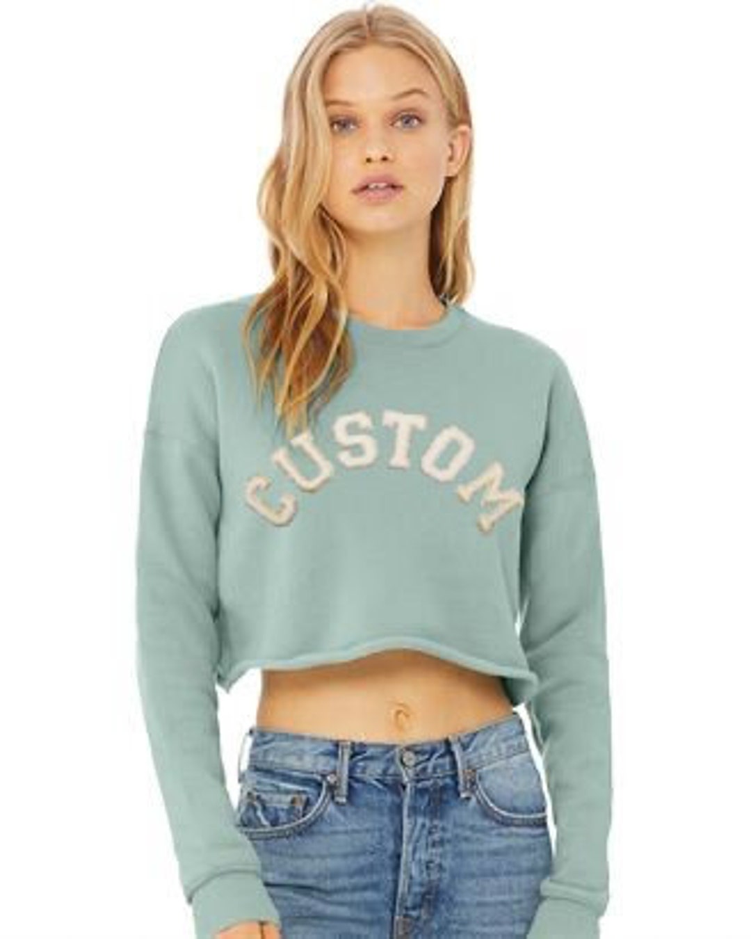 Custom Shirt Crop Top Sweatshirt Cropped Sweatshirt Personalized Crop