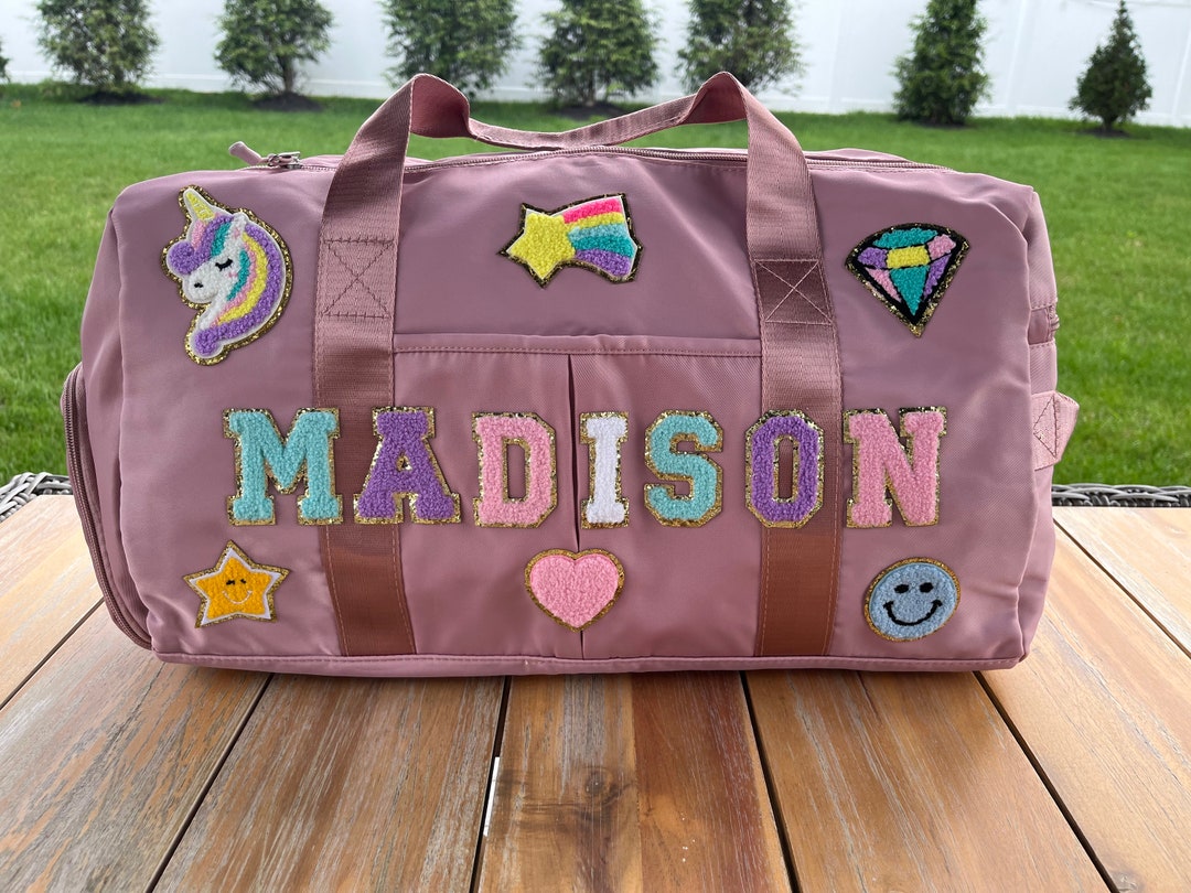 Duffel Bag Kids Personalized Duffel Bag for Girl Duffel Bag Chenille