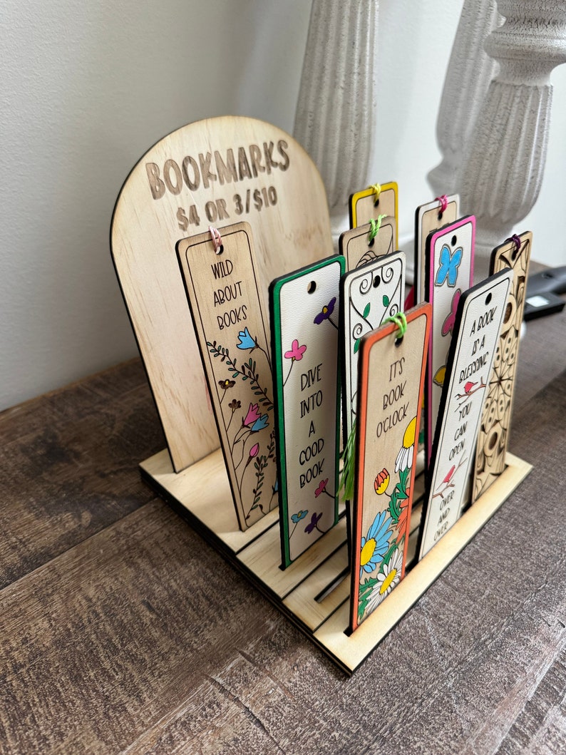 Bookmark Display Stand Digital File Bookmark Display Laser SVG Bookmark ...