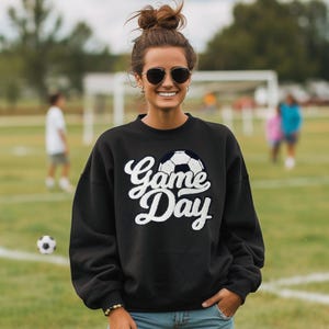 soccer sweatshirt game day soccer tshirt for mom sport apparel for women oversized crewneck for soccer player team gift for soccer mom tee
