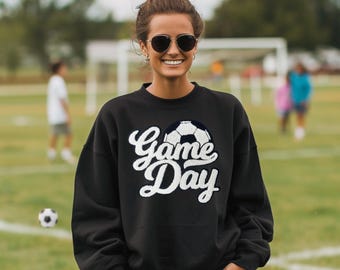 soccer sweatshirt game day soccer tshirt for mom sport apparel for women oversized crewneck for soccer player team gift for soccer mom tee