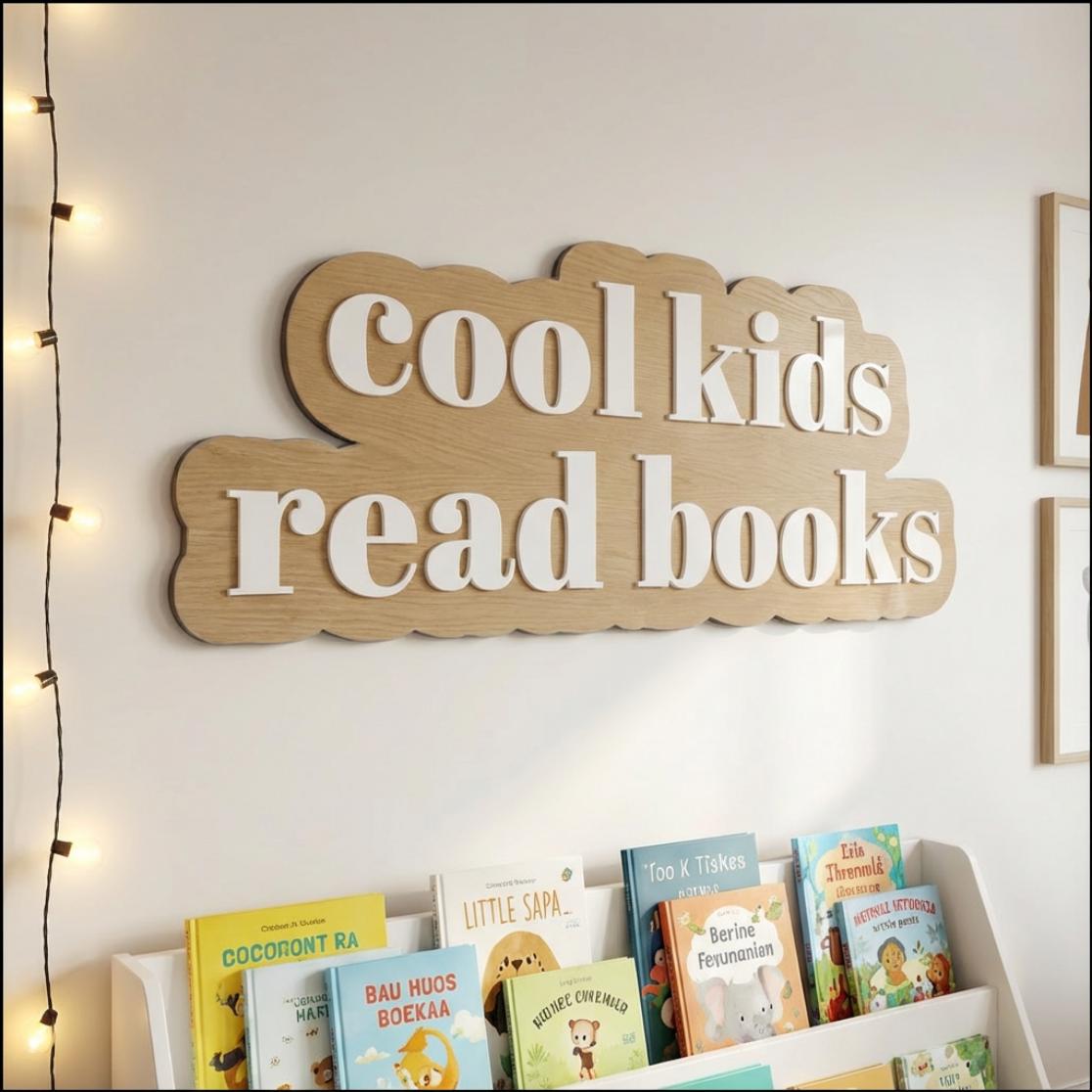 Cool Kids Read Books Sign, Classroom Library Wall Decor, Playroom ...