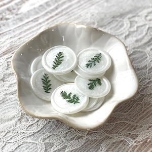 Wedding Invitation Wax Seals- Dried Flower Wax Seals- Baby Fern Wax Seals- Floral Self-Adhesive Envelope Wax Seals- Peel & Stick Wax Stamps