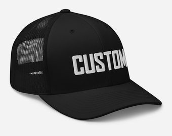 Personalized Custom Embroidered Trucker Hat Custom Snapback Hat Airport Code Area Code Zip Code Real Estate Hat City Code Hat Initials Hat