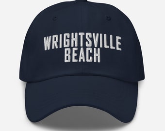 Wrightsville Beach North Carolina Embroidered Dad Hat Beach Hat Vacation Hats Summer Hat Travel Gifts