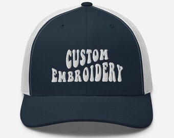 Personalized Custom Embroidered Trucker Hat Custom Snapback Hat Airport Code Area Code Zip Code Real Estate Hat City Code Hat Initials Hat