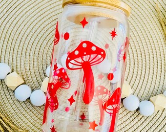 Vaso de Cristal Setas Rojas /