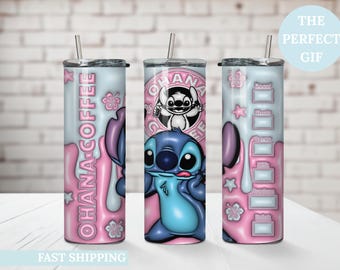 Stitch Ohana Stainless Steel Tumbler: 20oz Insulated Drinkware