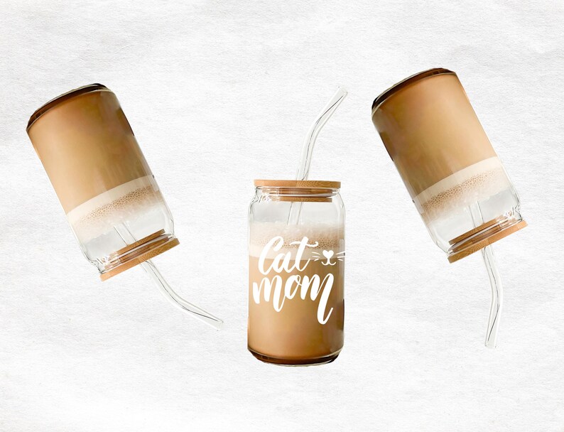 Cat Mom Glass Can - Thumbnail 2