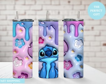 Stitch Stainless Steel Tumbler: Lilo and Stitch Fan Gift