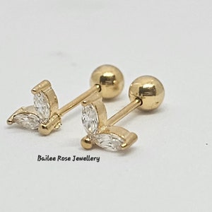 Angel harmony Crystal Zirconia Cartilage Earrings, Little Huggies, Hoop Earrings For Women