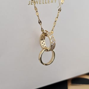Entwine necklace, 14K gold plated necklace, gold necklace, minimalist necklace, necklace