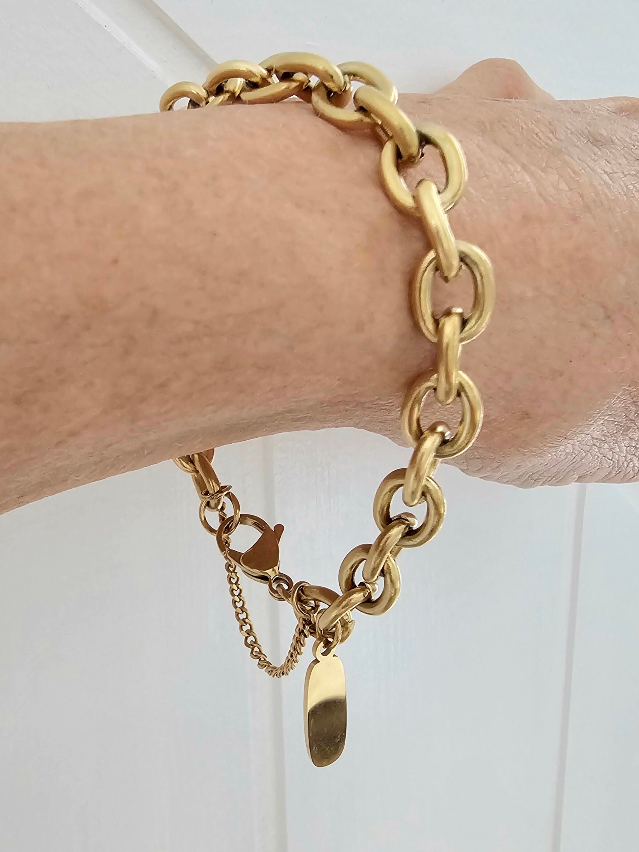ブレスレット Aurelia Chain Bracelet Season 6 Gold-Plated The Aurelia, Gold Bracelet, Chunky Link Bracelet, Gold