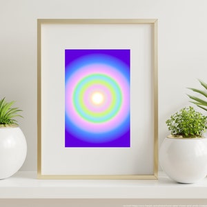 LUMEN8NL CIRCLE Gradient Aura Poster púrpura-rosa-verde-pastel jacinto gran tamaño digital jpg descargar