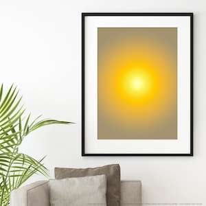 LUMEN8NL CIRCLE Gradient Aura Poster marrón-amarillo-beige de gran tamaño digital jpg descargar arte de computadora