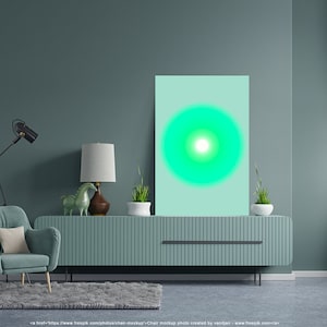 LUMEN8NL CIRCLE Gradient Aura Poster verde-grisáceo gran tamaño digital jpg descargar