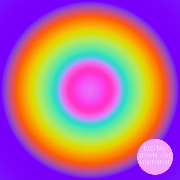 LUMEN8NL CIRCLE Gradient Aura Poster rainbow large size jpg download