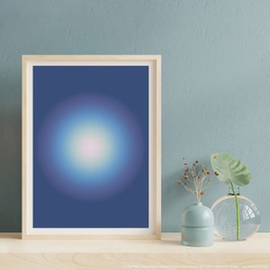 LUMEN8NL CIRCLE Gradient Aura Poster Soft tones marine-blue-green-pink abstract art large size digital jpg download