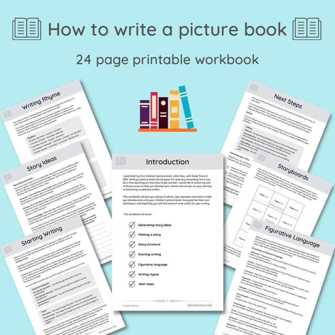How to Write a Picture Book Printable Workbook and Templates Etsy