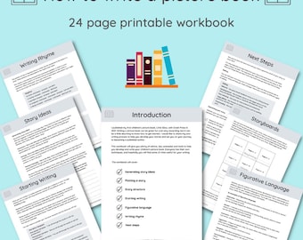 Wie schreibe ich ein Bilderbuch - druckbares Arbeitsbuch und Vorlagen