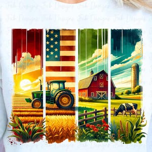 Aquarelle de tracteur de ferme PNG : vintage Country Design (téléchargement numérique)