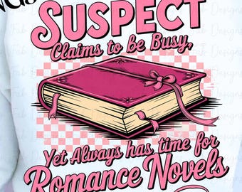 4 Suspect Claims to be Busy Png Book png Suspect Trendy Png Trending Png Preppy Digital Download Funny phrase Suspect Claims Suspect Trendy