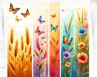 Butterfly PNG Design: Vibrant Floral T-Shirt Graphic (Digital Download)