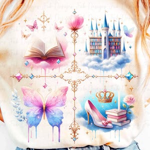 Miłośnik książek PNG Design, pliki PNG Fantasy Floral Book, pikantna romantyczna książka sublimacja PNG, koszula PNG, koszulka Bookish Reader Digital png