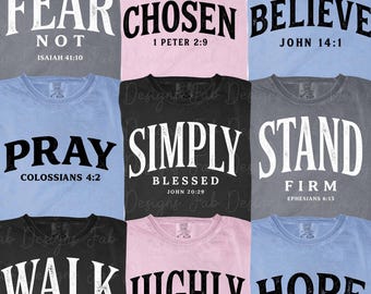 Christian PNG Bundle, Bible Verse Png, Faith Quote Png, Religious Scripture Png, Minimal Jesus Design, Blessed Grace Pray Believe Hope Png
