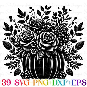 39 Halloween pumpa SVG-paket, Halloween svg, Thanksgiving, höst svg, png, svg-filer för Cricut, silhuett, sublimeringsdesign nedladdningar bild 7
