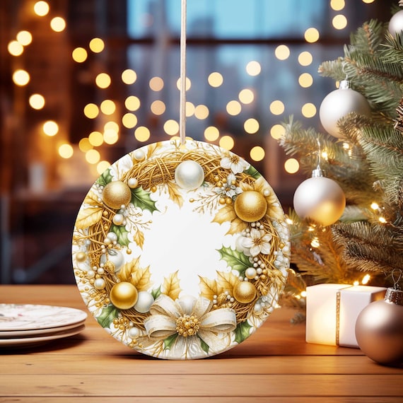丸型クリスマスオーナメント PNG バンドル: 昇華デザイン 丸型クリスマスオーナメント PNG バンドル: 昇華デザイン