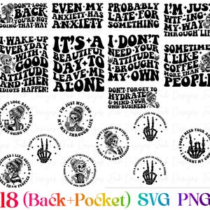 18 Snarky skulls bundle designs SVG, Adult humor svg, Sarcastic bundle svg, Funny skeleton bundle svg, skeleton svg, Sassy Bundle svg