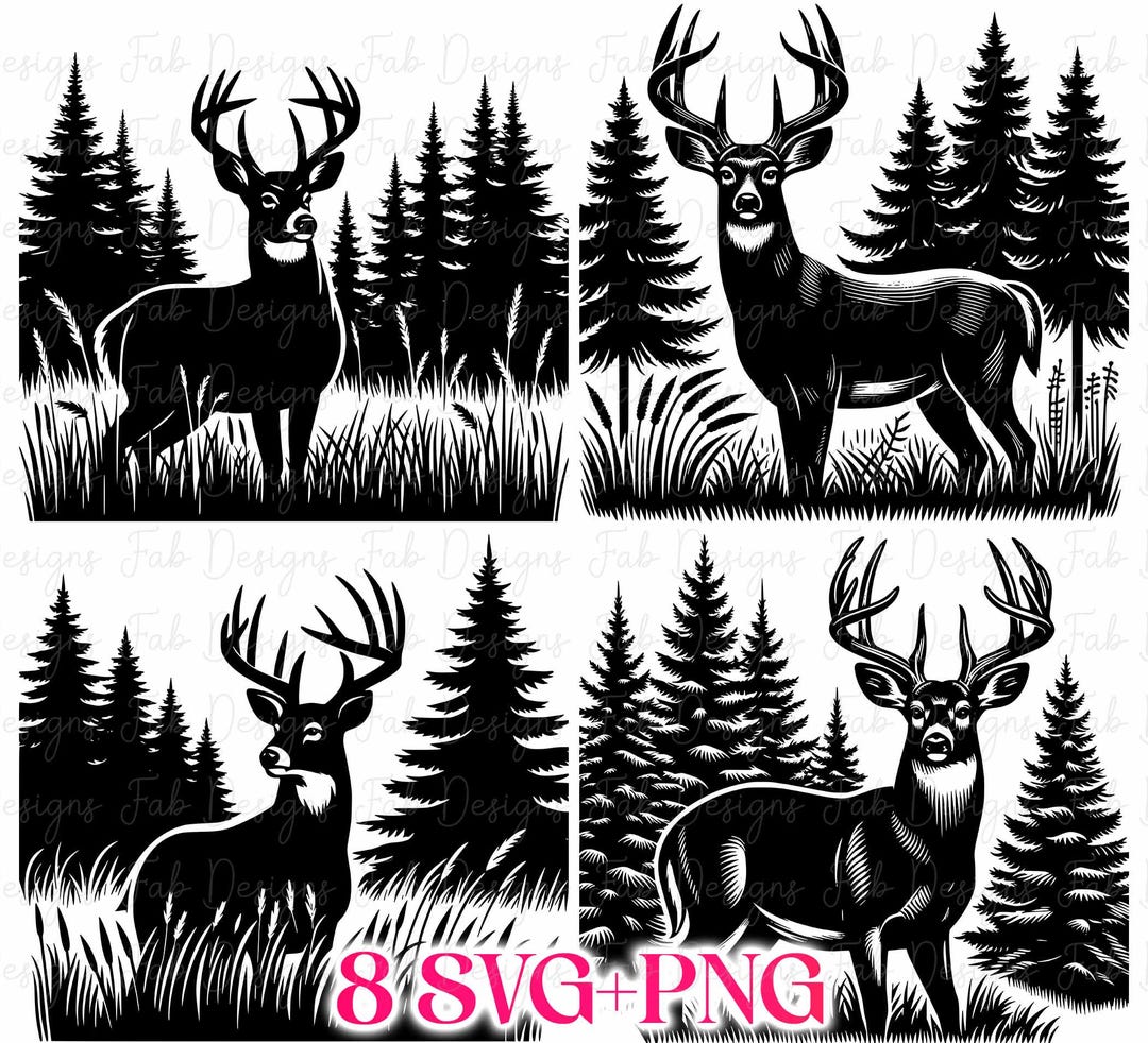 8 Big Buck, SVG PNG JPG, Deer, Deer Buck Design, Deer Art, Sublimation ...