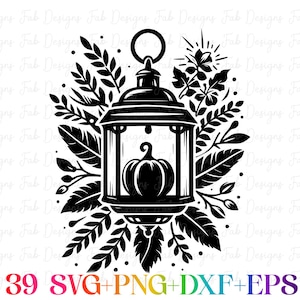 39 Halloween pumpa SVG-paket, Halloween svg, Thanksgiving, höst svg, png, svg-filer för Cricut, silhuett, sublimeringsdesign nedladdningar bild 9