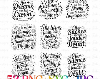 Women Empowerment Bundle, Female Empowerment Svg, Girl Power Svg, Girl Quotes Svg, Strong Women Svg, Strength Svg, Entrepreneurship Svg