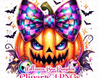 4 Halloween Bow Pumpkin Clipart Bundle, Abtsarct Pumpkin clipart Png, Autumn fall Pumpkin Halloween Clipart, Pumpkin Clipart png, pumpkin